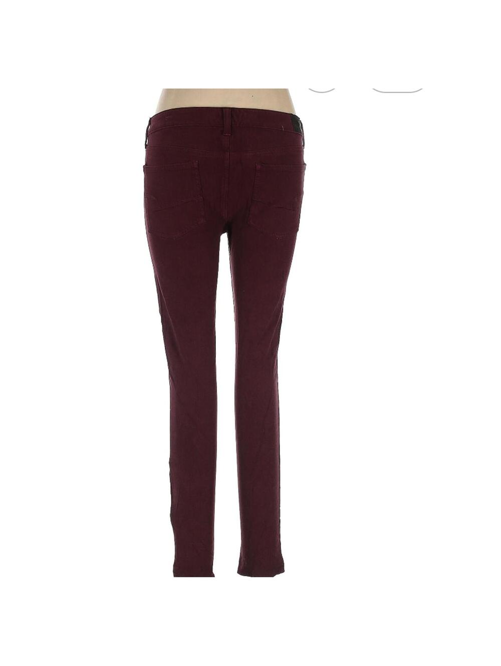 American Eagle Outfitters Burgundy Mid Rise Jegging Size 10R